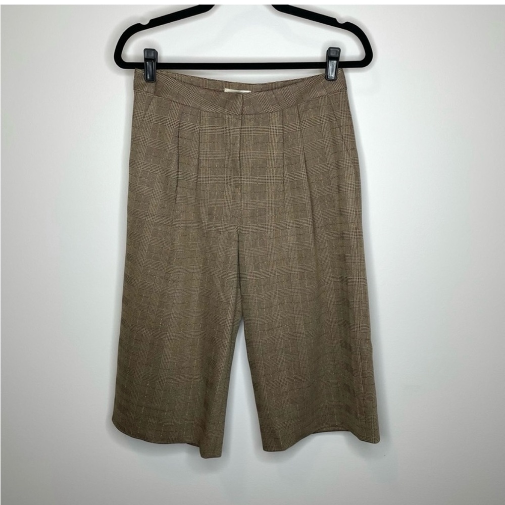NWOT L’AGENCE Wide Leg Plaid Crop Pants